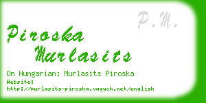 piroska murlasits business card